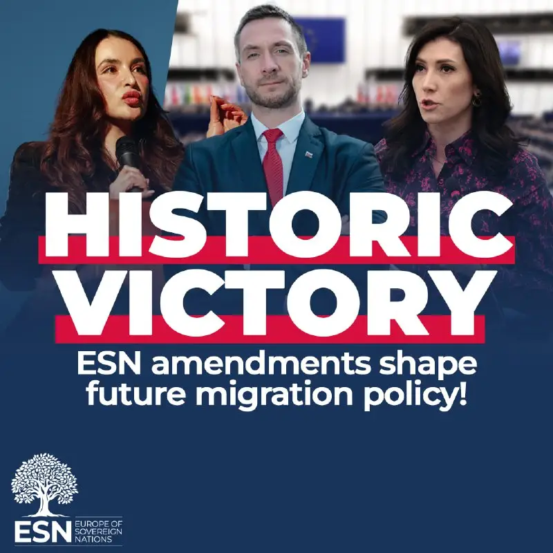 LIBE Committee adopts tougher return rules — graphic of the ESN Group in the European Parliament